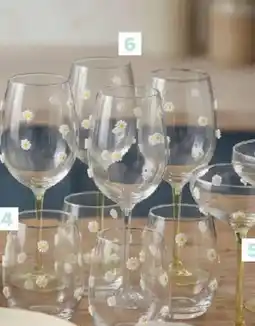 Carrefour Set van 4 wijnglazen Marguerite aanbieding