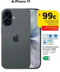 Carrefour iPhone 17 aanbieding