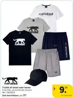 Carrefour Airness T-shirt of short voor heren aanbieding