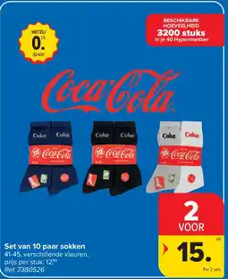 Carrefour Set van 10 paar sokken aanbieding