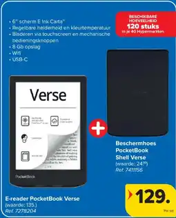 Carrefour E-reader PocketBook Verse / Beschermhoes PocketBook aanbieding