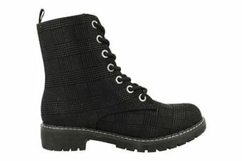 Super Cracks Bottine Dames Trend Print - Zwart
