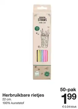Zeeman Herbruikbare rietjes aanbieding