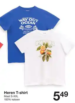 Zeeman Heren T-shirt aanbieding