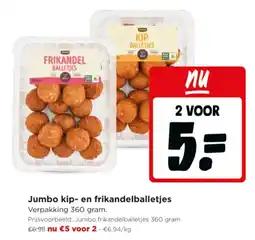 Jumbo Jumbo kip- en frikandelballetjes aanbieding