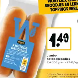 Jumbo Jumbo hotdogbroodjes aanbieding