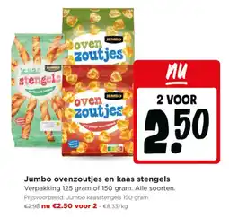 Jumbo Jumbo ovenzoutjes en kaas stengels aanbieding