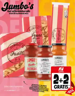 Jumbo Jumbo's pasta en pastasauzen aanbieding