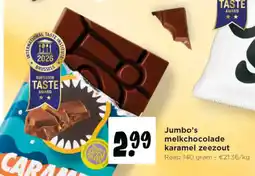 Jumbo Jumbo's melkchocolade karamel zeezout aanbieding