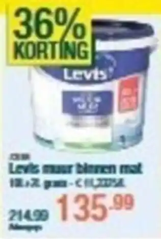 Cevo Levis muur binnen mat aanbieding