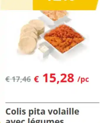 Colis pita volaille avec légumes
