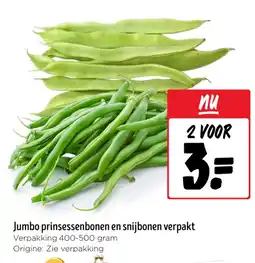 Jumbo Jumbo prinsessenbonen en snijbonen verpakt aanbieding