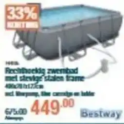 Cevo Rechthoekig zwembad met stevige stalen frame aanbieding