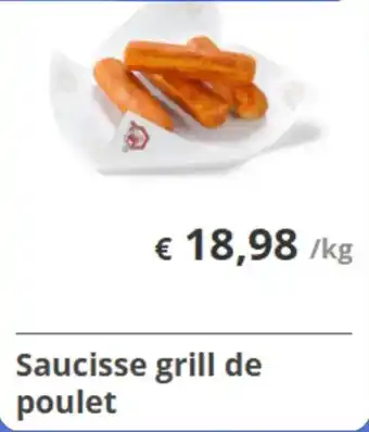 Saucisse grill de poulet