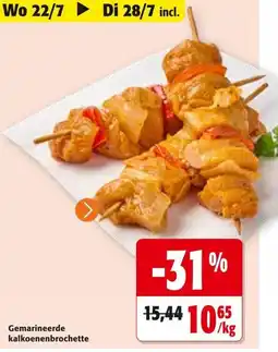 Colruyt Gemarineerde kalkoenenbrochette aanbieding