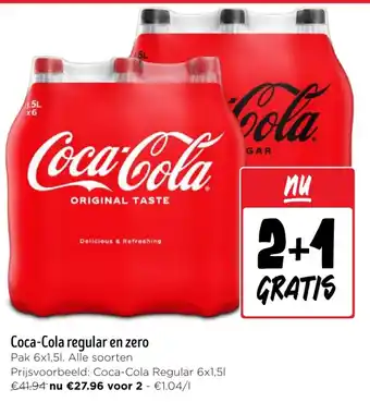 Coca-Cola regular en zero