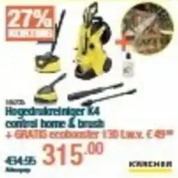 Cevo Hogedrukreiniger K4 control home & brush aanbieding