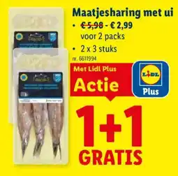 Lidl Maatjesharing met ui aanbieding