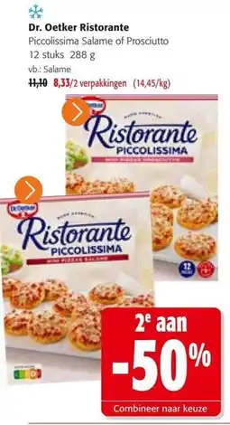 Colruyt Dr. Oetker Ristorante Piccolissima Salame of Prosciutto aanbieding