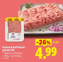 Lidl Varken & kalf bereid gehakt XXL aanbieding