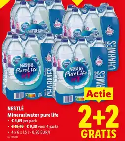 Lidl Nestle Mineraalwater pure life aanbieding