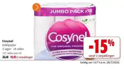 Colruyt Cosynel toilet papier aanbieding
