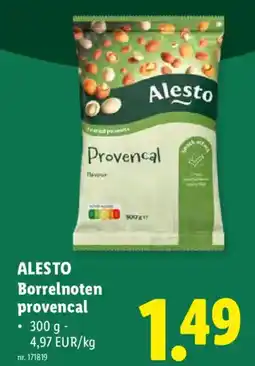Lidl ALESTO Borrelnoten provencal aanbieding