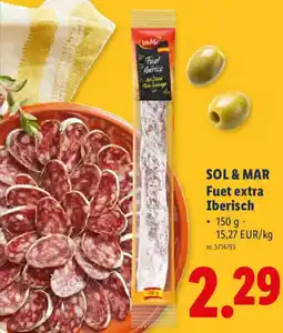 Lidl SOL & MAR Fuet extra Iberisch aanbieding