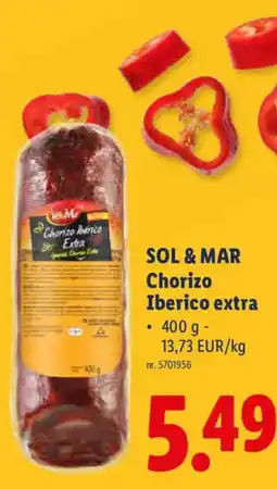 Lidl Sol & Mar Chorizo Iberico extra aanbieding