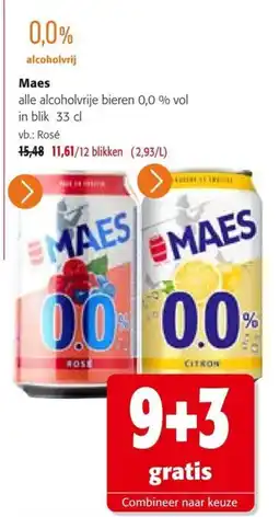 Colruyt Maes alle alcoholvrije bieren 0,0 % vol aanbieding