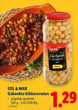 Lidl Gekookte kikkererwten aanbieding