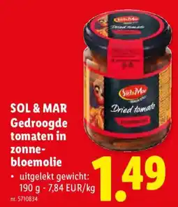 Lidl Gedroogde tomaten in zonnebloemolie aanbieding
