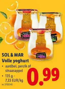 Lidl SOL & MAR Volle yoghurt aanbieding