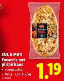 Lidl Sol & Mar Focaccia met piripirisaus aanbieding