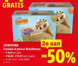 Lidl IJSBOERKE Cornets d'amour Brésilienne aanbieding