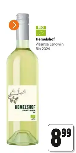 Colruyt Hemelshof Vlaamse Landwijn Bio 2024 aanbieding