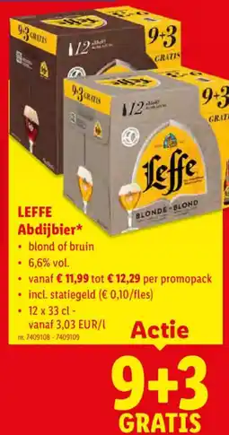 Lidl LEFFE Abdijbier* aanbieding