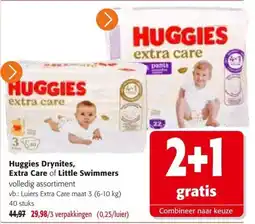 Colruyt Huggies Drynites, Extra Care of Little Swimmers aanbieding