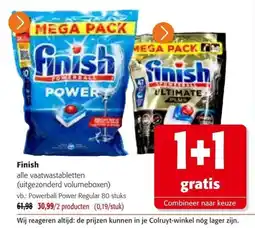 Colruyt Finish alle vaatwas tabletten aanbieding