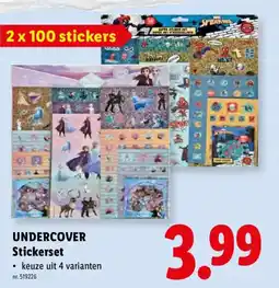 Lidl UNDERCOVER Stickerset aanbieding