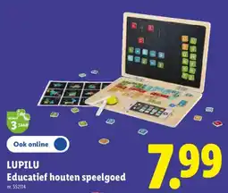 Lidl LUPILU Educatief houten speelgoed aanbieding
