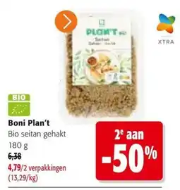 Colruyt Boni Plan't Bio seitan gehakt aanbieding