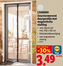 Lidl LIVARNO Insectenwerend deurgordijn met magnetische sluiting aanbieding