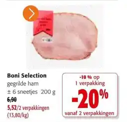 Colruyt Boni Selection gegrilde ham aanbieding