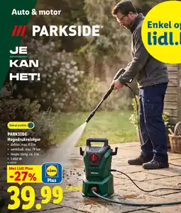 Lidl PARKSIDE Hogedrukreiniger aanbieding