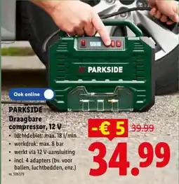 Lidl Draagbare compressor, 12 V aanbieding