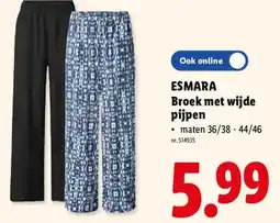 Lidl ESMARA Broek met wijde pijpen aanbieding