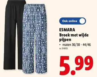 Lidl ESMARA Broek met wijde pijpen aanbieding