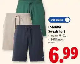 Lidl ESMARA Sweatshort aanbieding