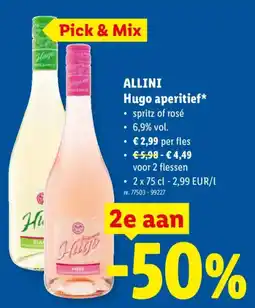 Lidl ALLINI Hugo aperitief* aanbieding